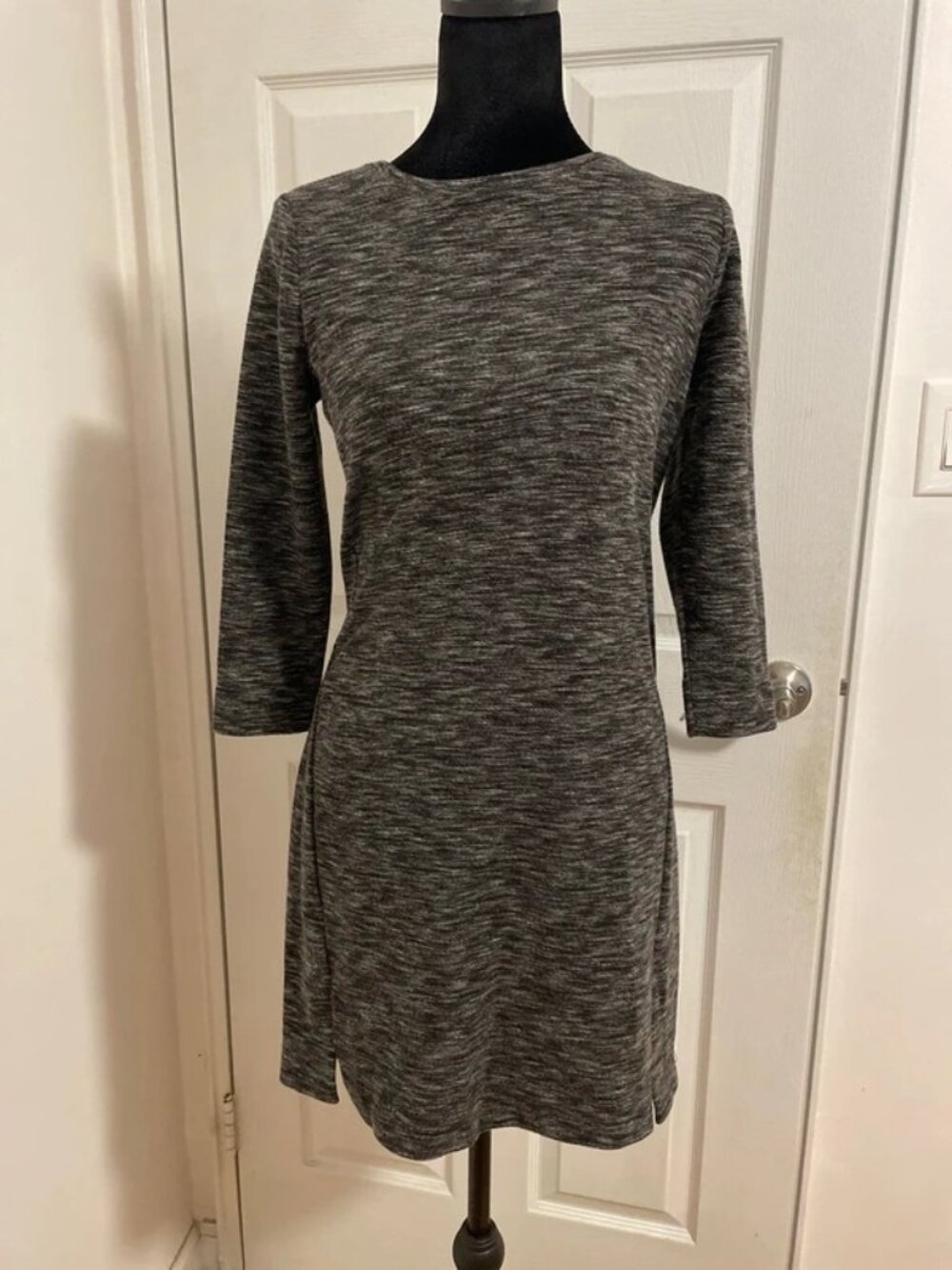 LOFT Women's Gray 3/4 Sleeve Dress XXS Petite